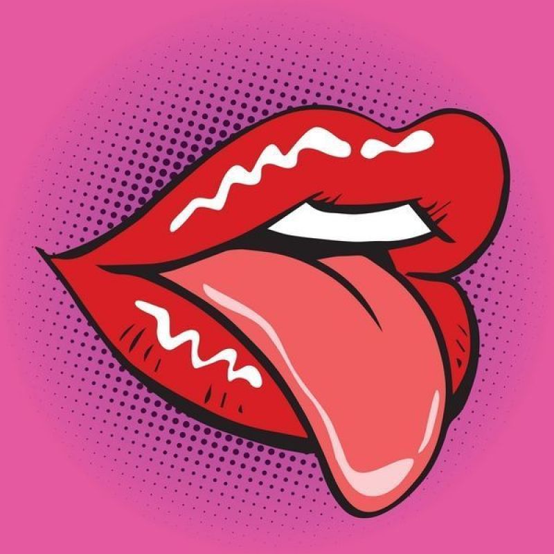 Pop Art Lips Tongue photowallpaper 